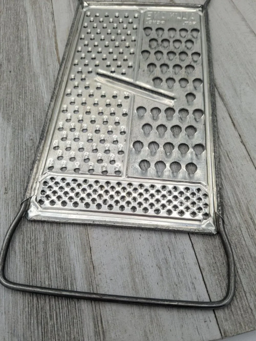 All in One Metal Vintage Cheese Vegetable Veggie Grater 10 1/2